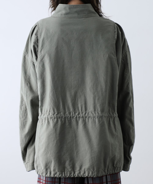 STUDIOUS（ステュディオス）の「【STUDIOUS】オーバーサイズミリタリーブルゾン（ミリタリージャケット・レディース・カーキ/ブラック・1）」の3枚目の写真