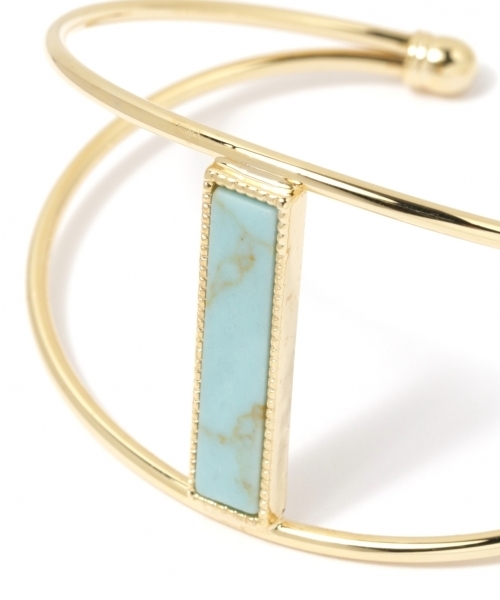 BAYFLOW（ベイフロー）の「BAYFLOW／センケイストーンバングル（バングル/リストバンド・レディース・ホワイト/ブルー・FREE）」の5枚目の写真