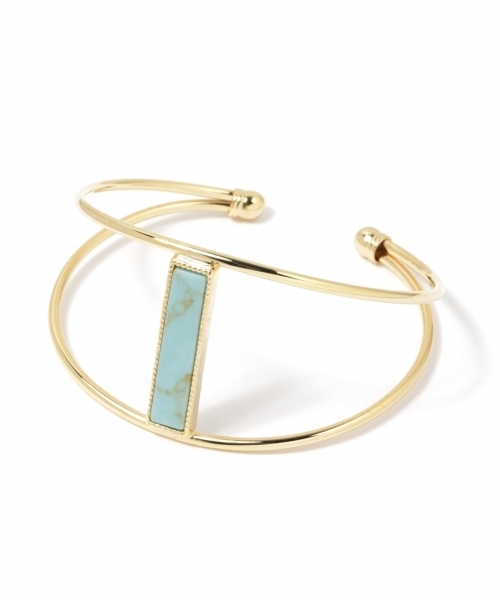 BAYFLOW（ベイフロー）の「BAYFLOW／センケイストーンバングル（バングル/リストバンド・レディース・ホワイト/ブルー・FREE）」の9枚目の写真