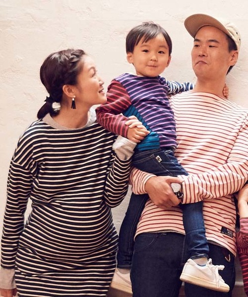 RUGGEDWORKS（ラゲッドワークス）の「クレイジーボーダーボートネックロングTシャツ（Tシャツ/カットソー・キッズ・ネイビー/サックスブルー/ブルー/ダークブルー・80ｃｍ/90cm/110cm/100cm/120cm/130cm/140cm）」の15枚目の写真