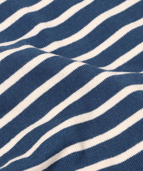 RUGGEDWORKS（ラゲッドワークス）の「クレイジーボーダーボートネックロングTシャツ（Tシャツ/カットソー・キッズ・ネイビー/サックスブルー/ブルー/ダークブルー・80ｃｍ/90cm/110cm/100cm/120cm/130cm/140cm）」の9枚目の写真