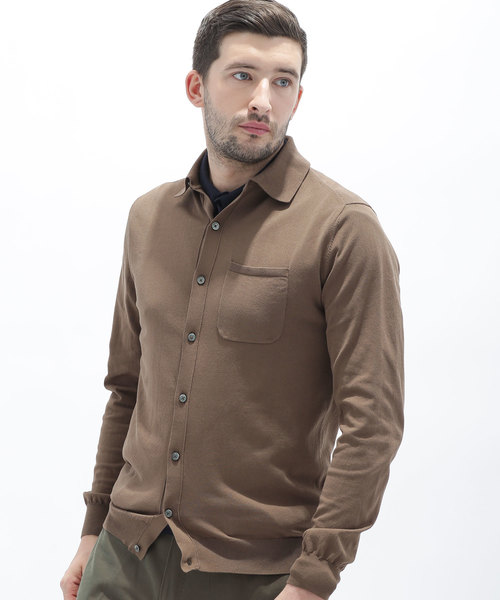 NANO universe（ナノユニバース）の「//インダルジュニットシャツ（シャツ/ブラウス・メンズ・オフホワイト/ベージュ/ネイビー/ブラウン・SMALL/MEDIUM/LARGE/X-LARGE）」の3枚目の写真