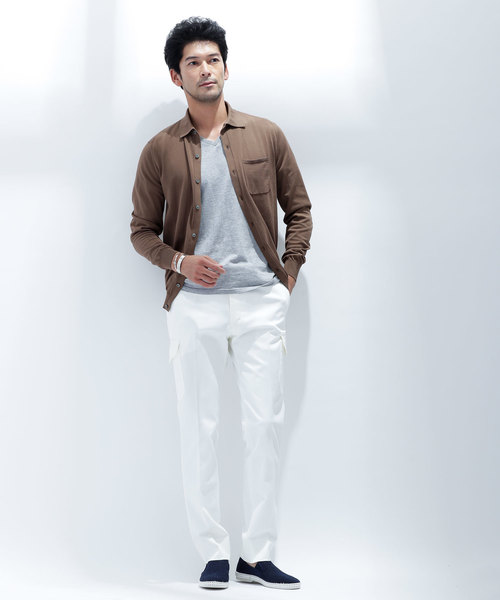 NANO universe（ナノユニバース）の「//インダルジュニットシャツ（シャツ/ブラウス・メンズ・オフホワイト/ベージュ/ネイビー/ブラウン・SMALL/MEDIUM/LARGE/X-LARGE）」の12枚目の写真