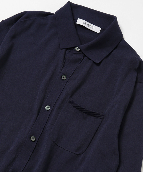 NANO universe（ナノユニバース）の「//インダルジュニットシャツ（シャツ/ブラウス・メンズ・オフホワイト/ベージュ/ネイビー/ブラウン・SMALL/MEDIUM/LARGE/X-LARGE）」の14枚目の写真