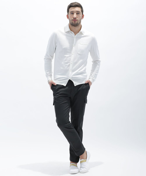 NANO universe（ナノユニバース）の「//インダルジュニットシャツ（シャツ/ブラウス・メンズ・オフホワイト/ベージュ/ネイビー/ブラウン・SMALL/MEDIUM/LARGE/X-LARGE）」の21枚目の写真