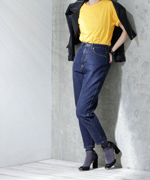 SOMETHING（サムシング）の「【WEB限定】SOMETHING/W FRONT ROOMY SLIM（デニムパンツ・レディース・ライトブルー/インディゴブルー/ブルー・SMALL/MEDIUM）」の7枚目の写真