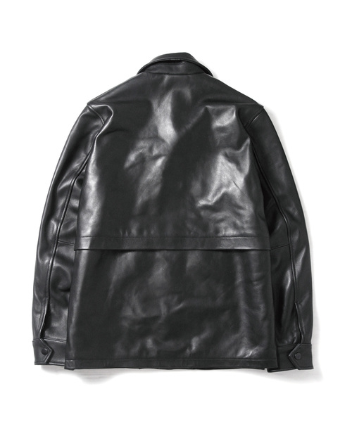 GALLIS ADDICTION 黒レザーシャツジャケット サイズ3 中古・古着通販】GALLIS ADDICTION (ガリスアディクション) ラムレザー