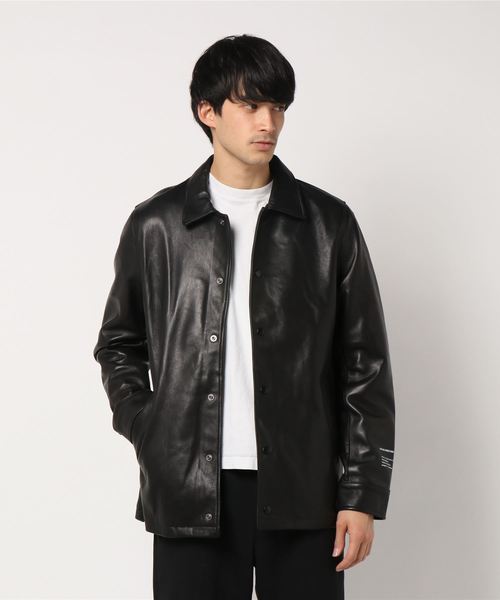 GALLIS ADDICTION 黒レザーシャツジャケット サイズ3 中古・古着通販】GALLIS ADDICTION (ガリスアディクション) ラムレザー