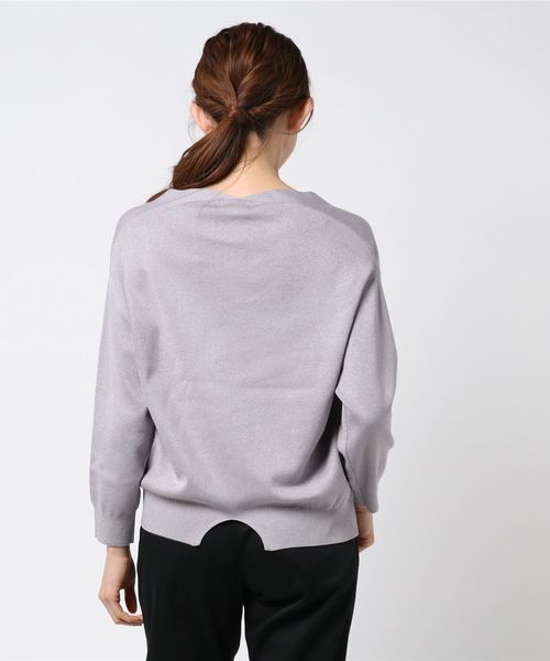 RIVE DROITE（リヴドロワ）の「ラメコクーンVネックニット（ニット/セーター・レディース・その他9/ラベンダー・FREE）」の3枚目の写真