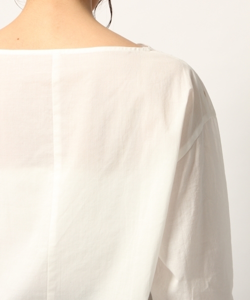 GLOBAL WORK（グローバルワーク）の「ウエストドロストVブラウス8分袖/776489（シャツ/ブラウス・レディース・レッド/ブラック/ホワイト/スカイブルー・LARGE/MEDIUM）」の9枚目の写真