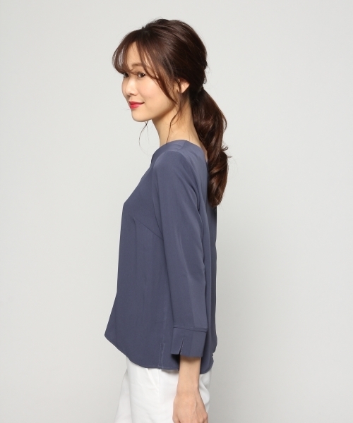 BLISS POINT（ブリスポイント）の「ハートネックブラウス / 786180（シャツ/ブラウス・レディース・ホワイト/ライトグレー/ネイビー/グリーン・LARGE/MEDIUM）」の17枚目の写真