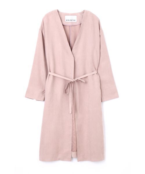 NATURAL BEAUTY BASIC（ナチュラルビューティーベーシック）の「ライトフェイクスエードコート（その他アウター・レディース・ダークベージュ/ピンク/ライトグリーン・MEDIUM/SMALL）」の16枚目の写真