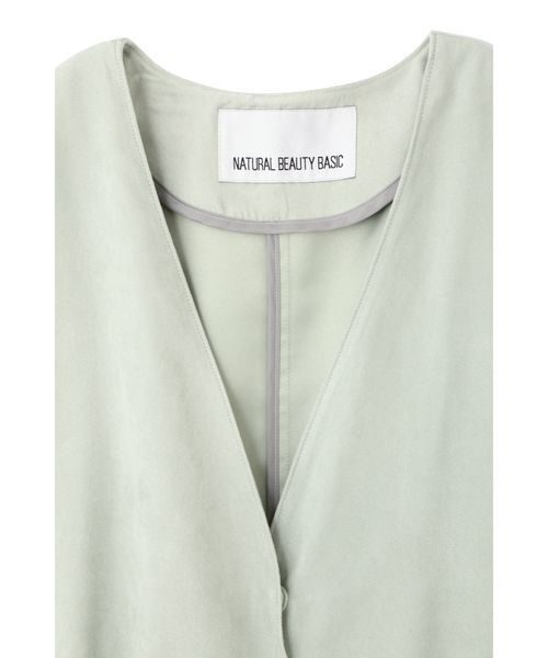 NATURAL BEAUTY BASIC（ナチュラルビューティーベーシック）の「ライトフェイクスエードコート（その他アウター・レディース・ダークベージュ/ピンク/ライトグリーン・MEDIUM/SMALL）」の18枚目の写真