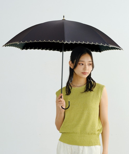 Wpc.(ダブリュピーシー)の「遮光星柄スカラップ 日傘 長傘 Wpc.(長傘・レディース・ブラック/ネイビー/オフホワイト/ピンク・FREE)」の13枚目の写真