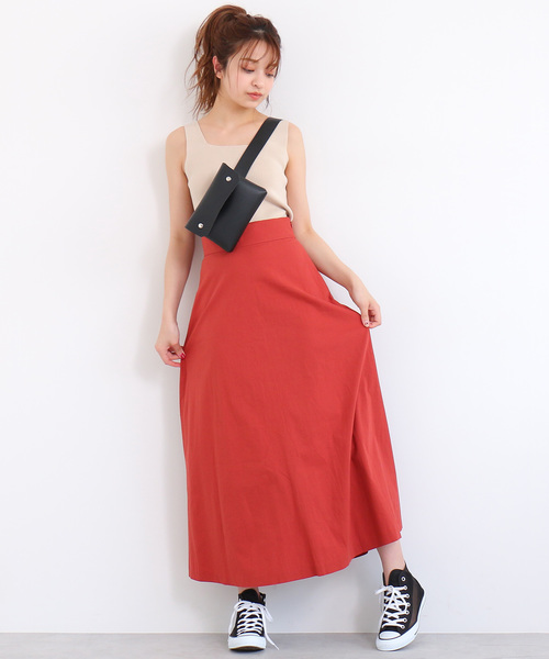 FREE'S MART(フリーズマート)の「◆カラーマキシスカート(スカート・レディース・ベージュ/イエロー/オレンジ・FREE)」の9枚目の写真