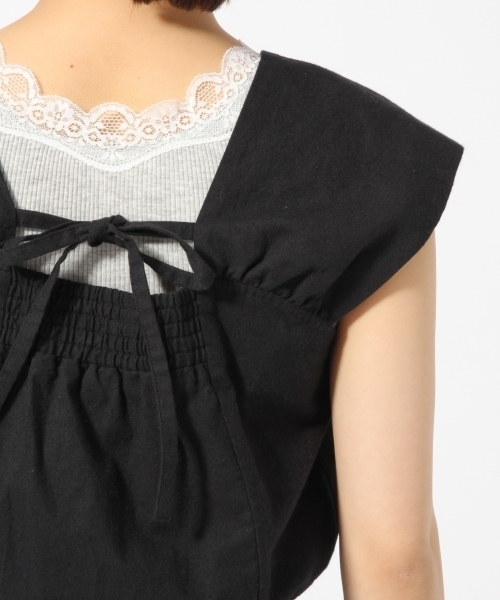 LOWRYS FARM（ローリーズファーム）の「Ｌ／Ｒスクエアブラウス　793071（シャツ/ブラウス・レディース・オフホワイト/ブラック/ブルー/ピンク・MEDIUM/LARGE）」の10枚目の写真