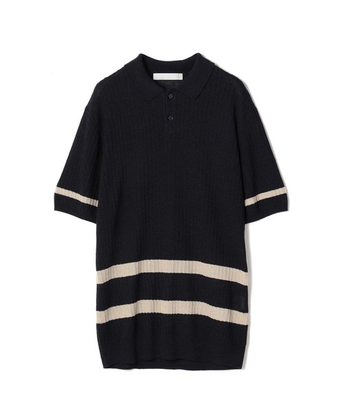 セール マルチボーダーニットポロ ニット セーター Estnation トップス ニット セーター Estnation エストネーション のファッション