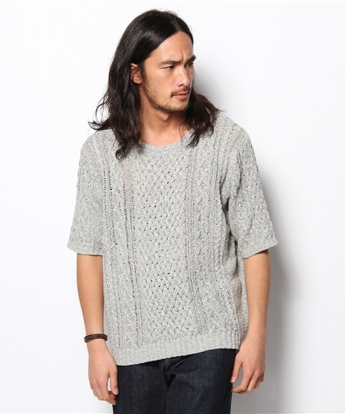 CIAOPANIC（チャオパニック）の「【Ciaopanic】　セットフランknitS/S（ニット/セーター・メンズ・ブルー/その他/ライトグレー/ベージュ・MEDIUM/LARGE）」の3枚目の写真