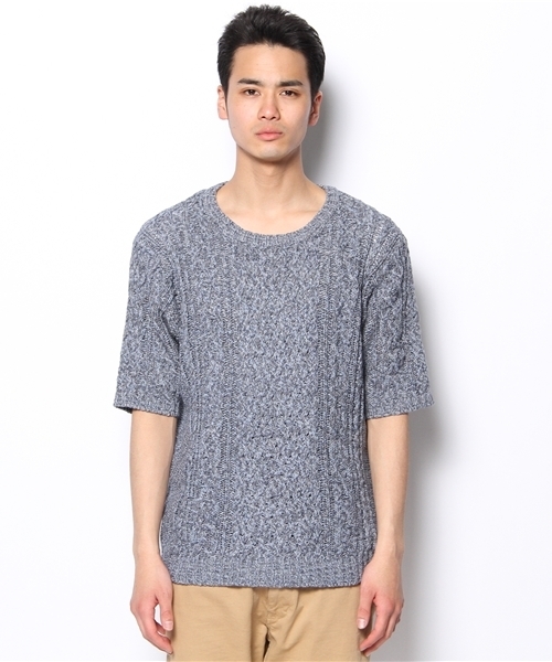 CIAOPANIC（チャオパニック）の「【Ciaopanic】　セットフランknitS/S（ニット/セーター・メンズ・ブルー/その他/ライトグレー/ベージュ・MEDIUM/LARGE）」の5枚目の写真