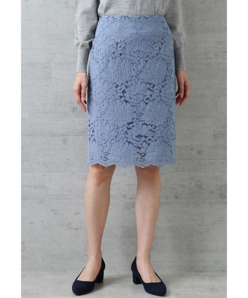 NATURAL BEAUTY BASIC(ナチュラルビューティーベーシック)の「【美人百花 10月号掲載】コードレースタイトスカート(スカート・レディース・ネイビー/オフホワイト/ブルー・SMALL/MEDIUM/X-SMALL)」の6枚目の写真