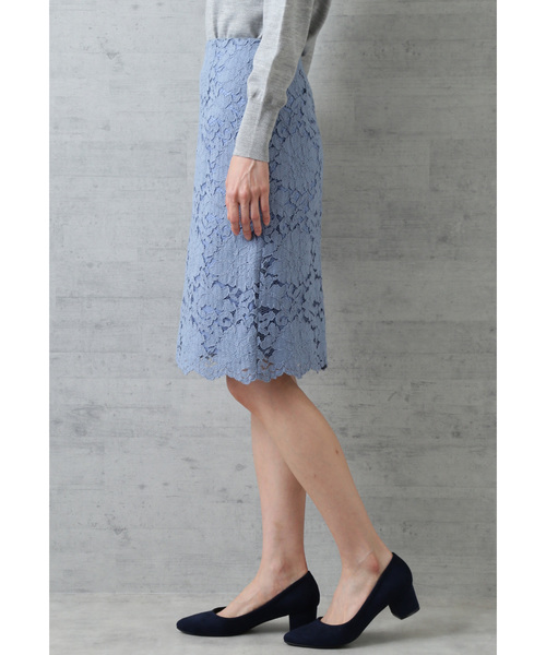 NATURAL BEAUTY BASIC(ナチュラルビューティーベーシック)の「【美人百花 10月号掲載】コードレースタイトスカート(スカート・レディース・ネイビー/オフホワイト/ブルー・SMALL/MEDIUM/X-SMALL)」の7枚目の写真