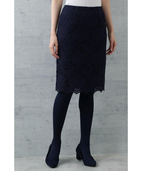 NATURAL BEAUTY BASIC(ナチュラルビューティーベーシック)の「【美人百花 10月号掲載】コードレースタイトスカート(スカート・レディース・ネイビー/オフホワイト/ブルー・SMALL/MEDIUM/X-SMALL)」の11枚目の写真