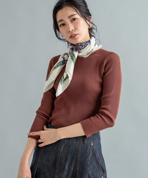 RIVE DROITE（リヴドロワ）の「Co/Peクルーネックニット（ニット/セーター・レディース・ライトグレー/ブラック/ブラウン・FREE）」の7枚目の写真