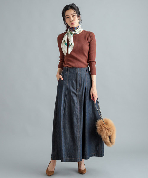 RIVE DROITE（リヴドロワ）の「Co/Peクルーネックニット（ニット/セーター・レディース・ライトグレー/ブラック/ブラウン・FREE）」の19枚目の写真