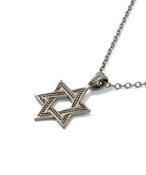 WEGO（ウィゴー）の「WEGO/ヘキサグラムネックレス（ネックレス・メンズ・ブラック/シルバー・FREE）」の5枚目の写真