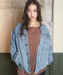 TRUNC 88�i�g�����N�G�C�e�B�[�G�C�g�j�́uOver Size Crash Denim Jacket�i�f�j���W���P�b�g�j�v