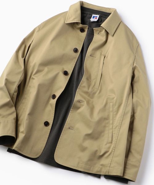 SHIPS（シップス）の「SC: ツイル/ストレッチ エアータッチ ライト カバー ジャケット（ブルゾン・メンズ・ライトグレー/ベージュ/ネイビー/ブルー・SMALL/MEDIUM/LARGE/X-LARGE）」の2枚目の写真