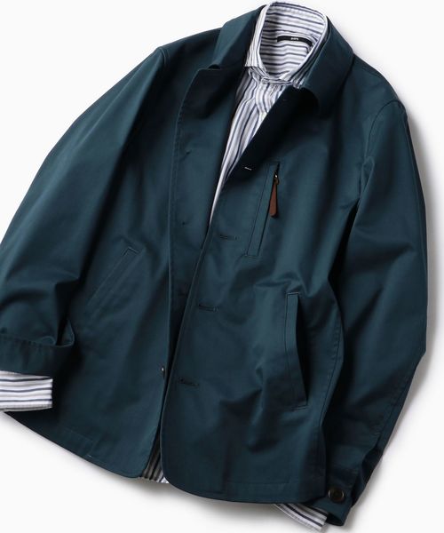 SHIPS（シップス）の「SC: ツイル/ストレッチ エアータッチ ライト カバー ジャケット（ブルゾン・メンズ・ライトグレー/ベージュ/ネイビー/ブルー・SMALL/MEDIUM/LARGE/X-LARGE）」の4枚目の写真