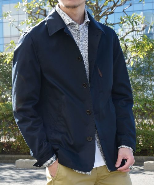 SHIPS（シップス）の「SC: ツイル/ストレッチ エアータッチ ライト カバー ジャケット（ブルゾン・メンズ・ライトグレー/ベージュ/ネイビー/ブルー・SMALL/MEDIUM/LARGE/X-LARGE）」の7枚目の写真