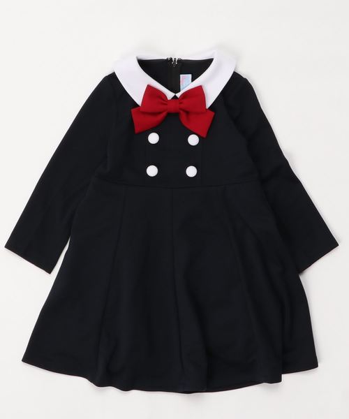 Catherine Cottage(キャサリンコテージ)の「ダブルボタン ポンチワンピース(ワンピース・キッズ・ネイビー・110/120/130)」の3枚目の写真