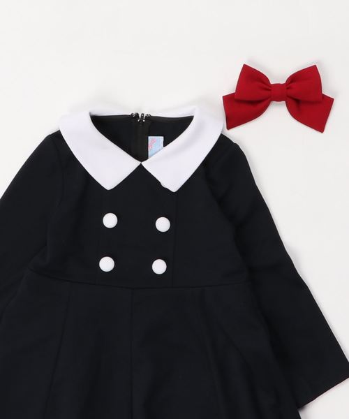 Catherine Cottage(キャサリンコテージ)の「ダブルボタン ポンチワンピース(ワンピース・キッズ・ネイビー・110/120/130)」の6枚目の写真