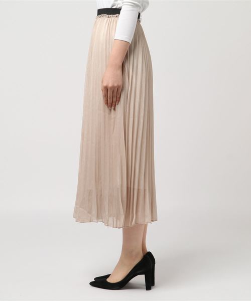 SpRay（スプレイ）の「ラメプリーツスカート（スカート・レディース・ブラック/ベージュ/パープル/ピンク/アイボリー・FREE）」の6枚目の写真