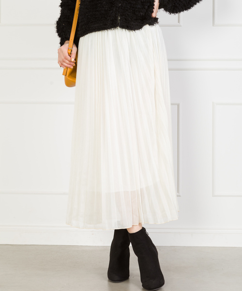 SpRay（スプレイ）の「ラメプリーツスカート（スカート・レディース・ブラック/ベージュ/パープル/ピンク/アイボリー・FREE）」の2枚目の写真