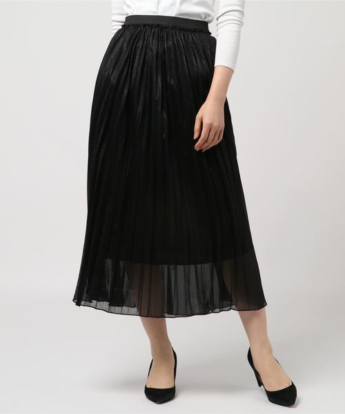 SpRay（スプレイ）の「ラメプリーツスカート（スカート・レディース・ブラック/ベージュ/パープル/ピンク/アイボリー・FREE）」の14枚目の写真