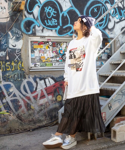 SpRay（スプレイ）の「ラメプリーツスカート（スカート・レディース・ブラック/ベージュ/パープル/ピンク/アイボリー・FREE）」の9枚目の写真