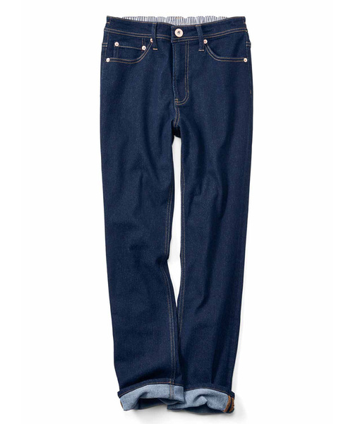 Live in comfort(リブインコンフォート)の「リブ イン コンフォート 大人の毎日 デニムの正解!すっきりキャロパードデニム(デニムパンツ・レディース・ネイビー/ブルー・6/8/10/7/11/9/12)」の2枚目の写真