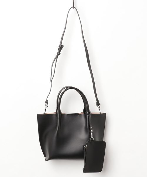 GIANNI CHIARINI(ジャンニ キアリーニ)の「GIANNI CHIARINI: 【TWENTY】 ポーチ付バッグ(トートバッグ・レディース・ブラック/ピンク/ピンク系その他/キャメル・F)」の2枚目の写真