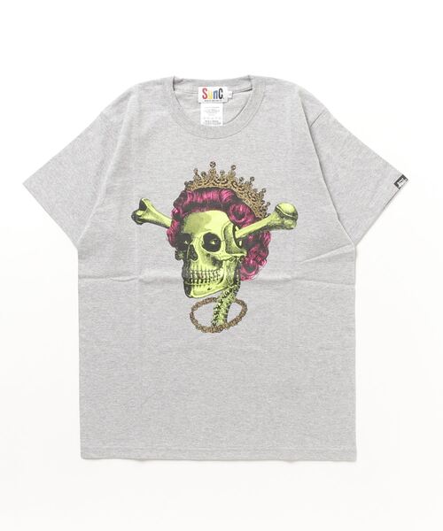 Sync.（スィンク）の「Sync. 【D*FACE】 TEE "HRH"（Tシャツ/カットソー・メンズ・ホワイト/ブラック/ヘザーグレー・X-LARGE/SMALL/MEDIUM/LARGE）」の3枚目の写真