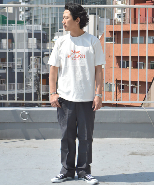 JACKSON MATISSE（ジャクソンマティス）の「JACKSON MATISSE JACKSON PARIS Tee（Tシャツ/カットソー・メンズ・ホワイト/ブラウン/オレンジ・M/L）」の18枚目の写真