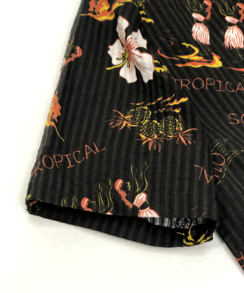 ADMIX/ATELIER SAB MEN（アドミックスアトリエサブメン）の「シアサッカー アロハ プリント オープンカラー 半袖 シャツ（シャツ/ブラウス・メンズ・ブラック/ベージュ/ブルー/マルチ・48/50）」の21枚目の写真