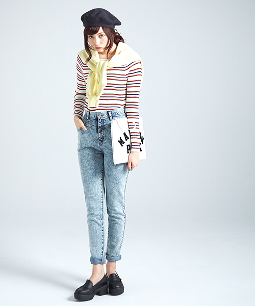 WEGO（ウィゴー）の「WEGO/ヒールローファー（ドレスシューズ・レディース・ブラック/ブラック系その他/ネイビー・24.5/23.5）」の4枚目の写真