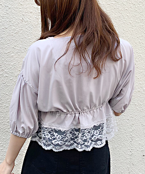 apres jour（アプレジュール）の「レース付きVブラウス【ZOZOTOWN限定アイテム】（シャツ/ブラウス・レディース・ベージュ/オフホワイト/ブルー/ラベンダー/モカ・フリー）」の20枚目の写真