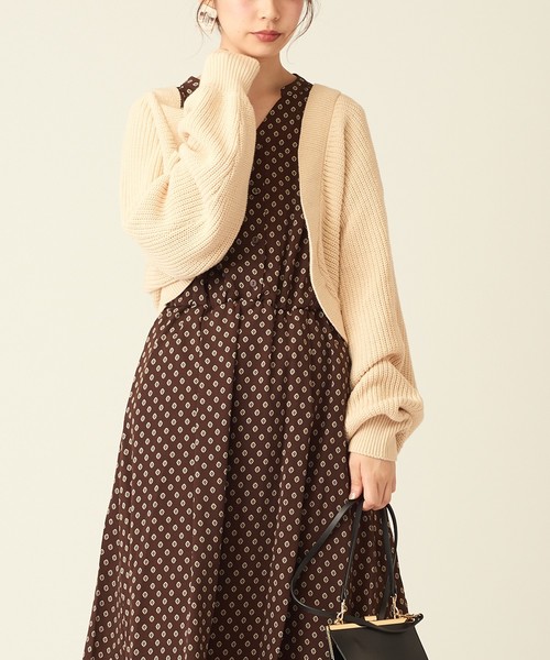 natural couture(ナチュラルクチュール)の「ねじりショートボレロ(カーディガン/ボレロ・レディース・ベージュ/ブラウン/アイボリー/ボルドー・FREE)」の22枚目の写真