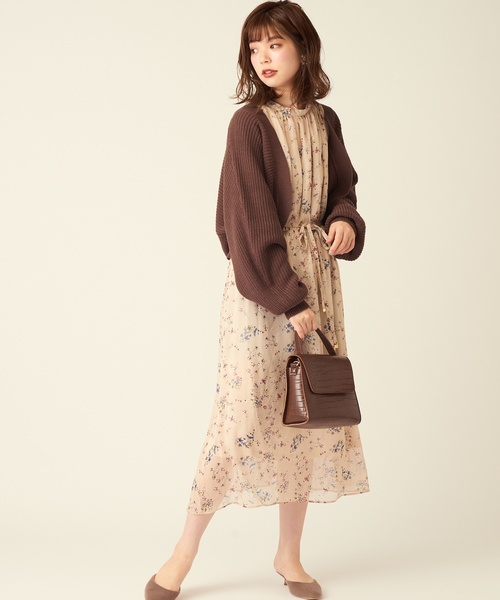 natural couture(ナチュラルクチュール)の「ねじりショートボレロ(カーディガン/ボレロ・レディース・ベージュ/ブラウン/アイボリー/ボルドー・FREE)」の15枚目の写真