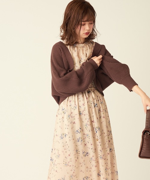 natural couture(ナチュラルクチュール)の「ねじりショートボレロ(カーディガン/ボレロ・レディース・ベージュ/ブラウン/アイボリー/ボルドー・FREE)」の19枚目の写真