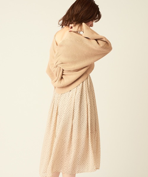 natural couture(ナチュラルクチュール)の「ねじりショートボレロ(カーディガン/ボレロ・レディース・ベージュ/ブラウン/アイボリー/ボルドー・FREE)」の20枚目の写真
